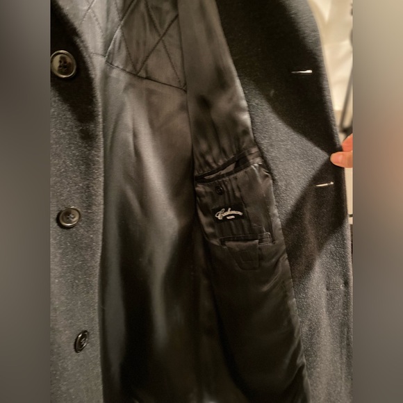 Baracuta Men’s Wool Cashmere Blend Black Trench Peacoat Buttons Size Medium - Picture 5 of 7